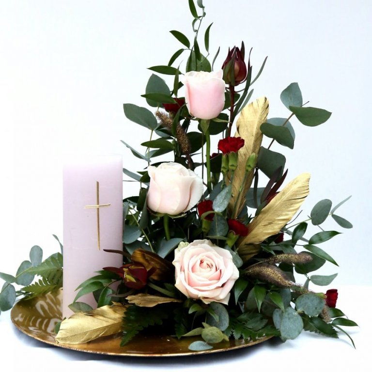 Skreyting - bleik og gyllt (skírn)