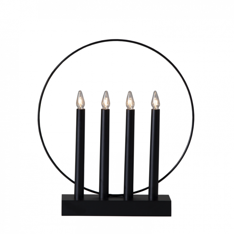 Glossy aðventuljós - svart