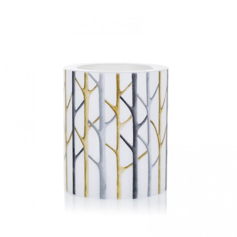 Hekla kerti Gullnar greinar - hvítt