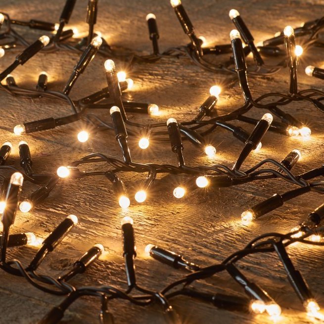 Connect De Luxe 200 ljósa cluster - hvít