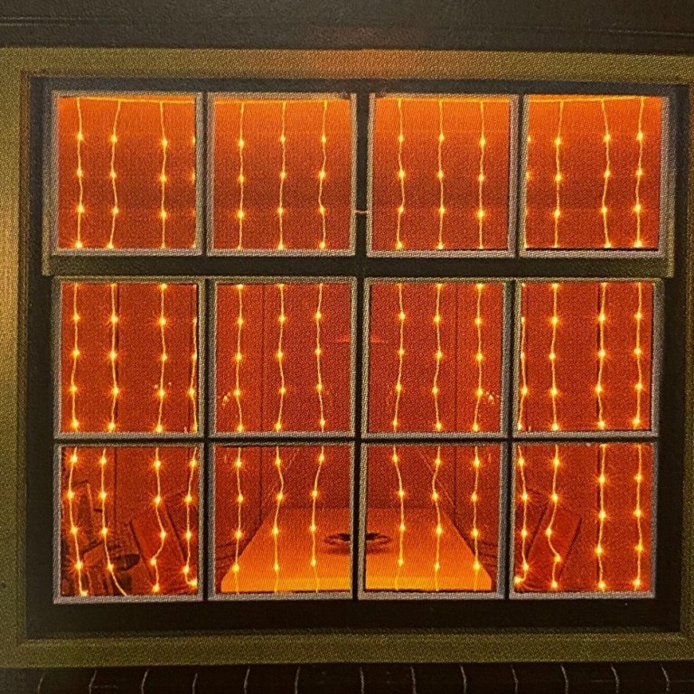 Flex Wire gardína, glær snúra - hlý hvít