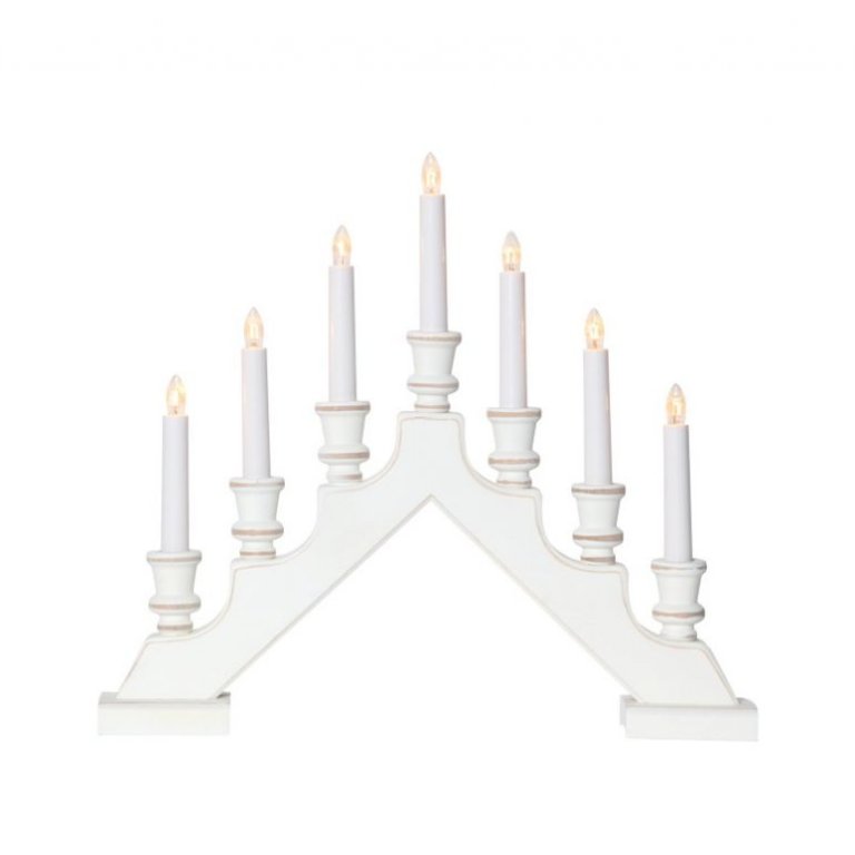 Sara aðventuljós - hvítt