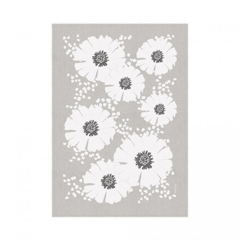 Vorhús viskustykki Villiblóm - brúnt