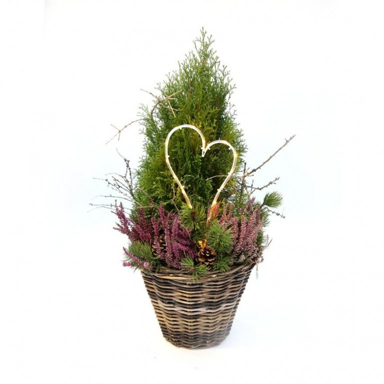 Útiskreyting með hjartaljósi