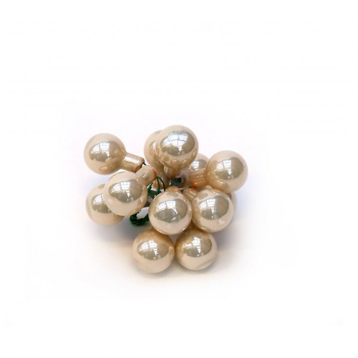 Skreytingarkúlur - krem litaðar, glans