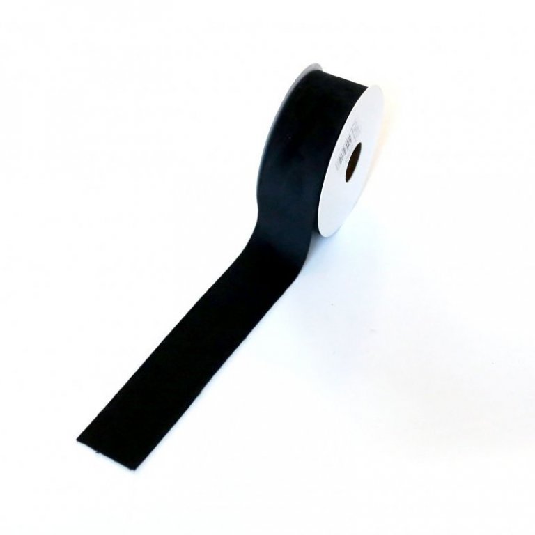 Flauelsborði 5m - svartur