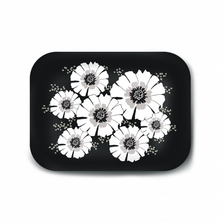 Vorhús bakki Villiblóm - svartur