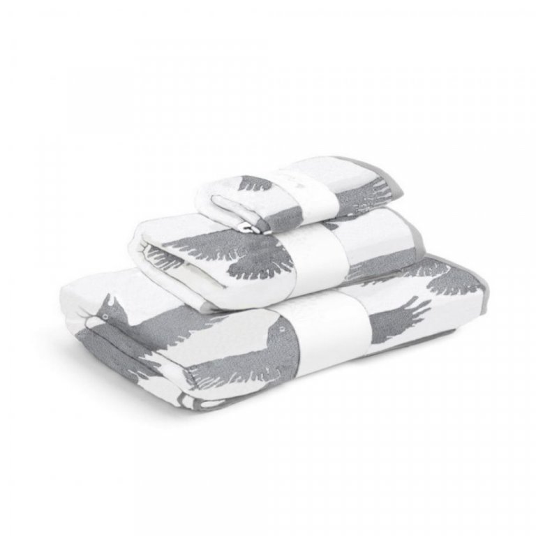 Vorhús handklæði Hrafnar - hvítt