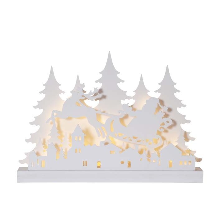 Grandy aðventuljós, hvítt - batt