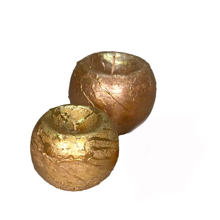 Kúlukerti frá Kertasmiðjunni - gyllt