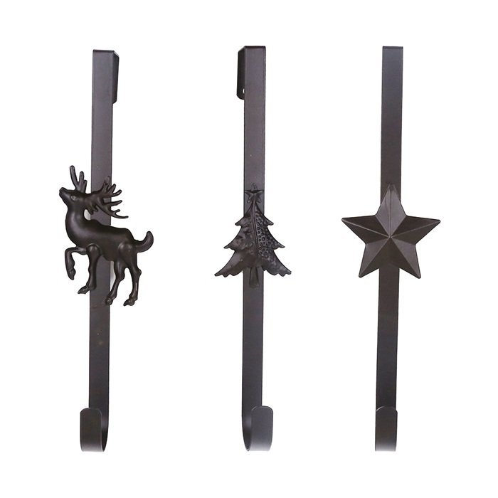 Hengi fyrir hurðakransa - svartur