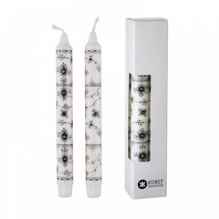 Kerti - fjögur í pakka - svört blóm