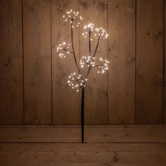 Ljósagrein svört, 140 hvít ljós - úti